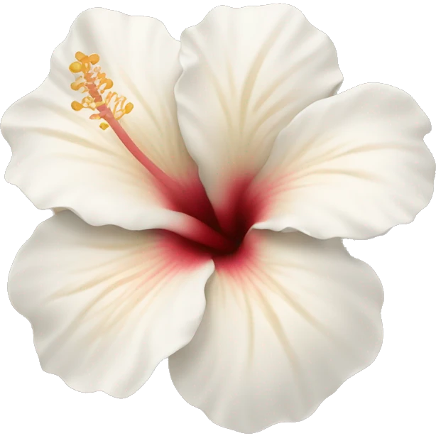 white and beige hibiscus flower  emoji