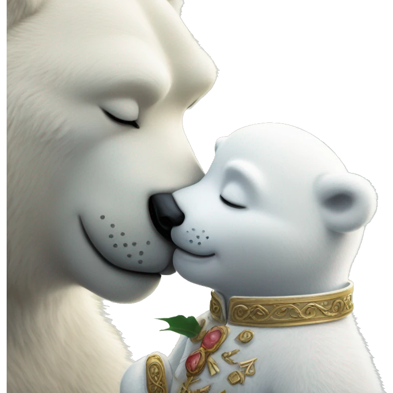 Prince kissing polar bear emoji
