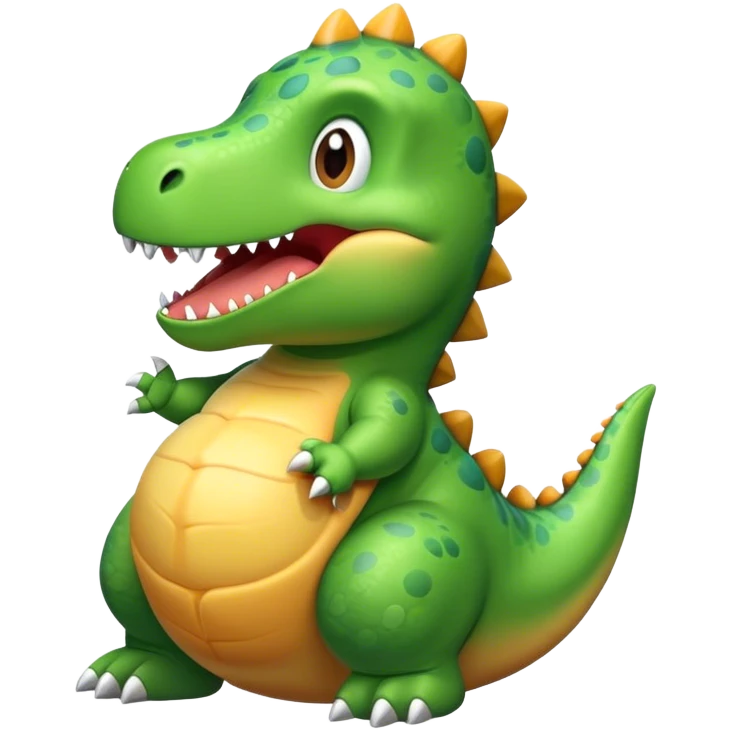 Dinosaur rocking a baby emoji