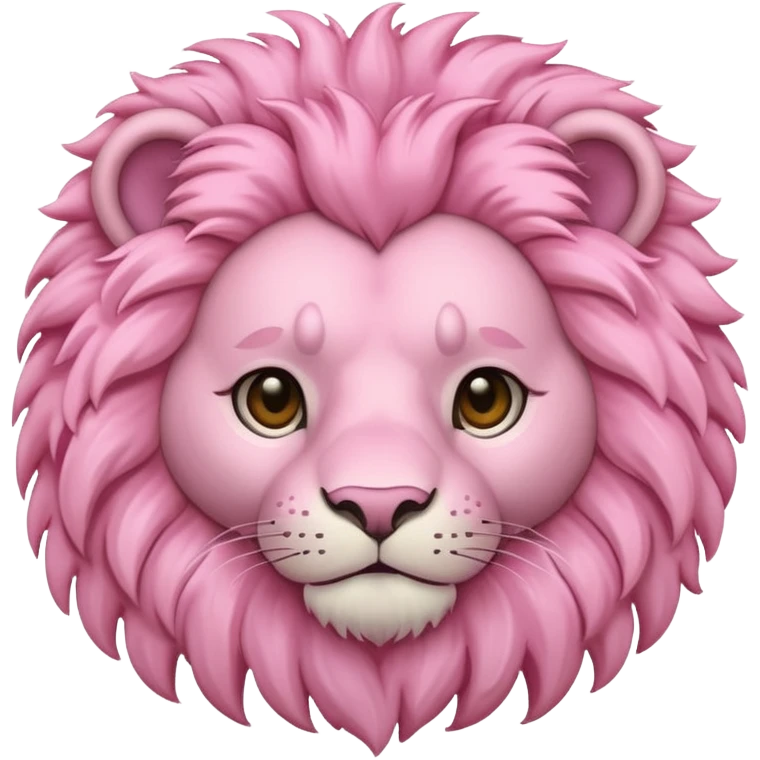 Pastel pink lion  emoji