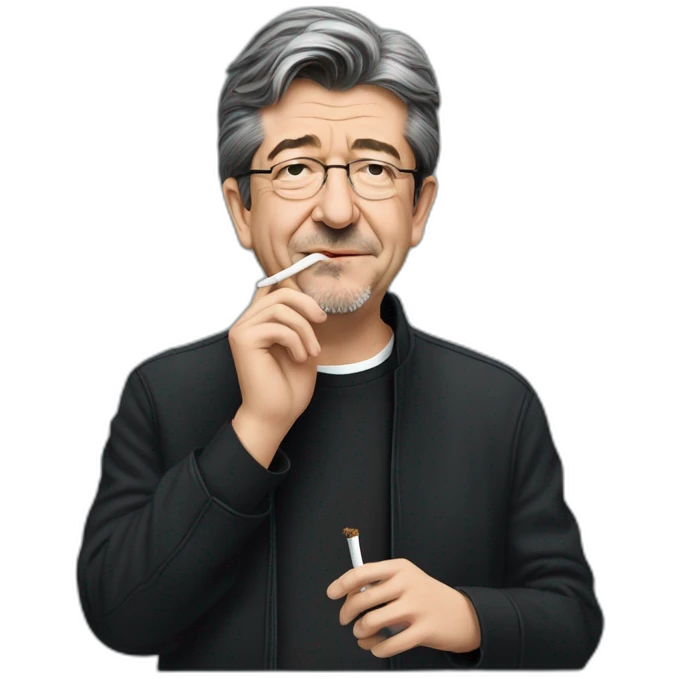 Jean Luc Melenchon smoking emoji