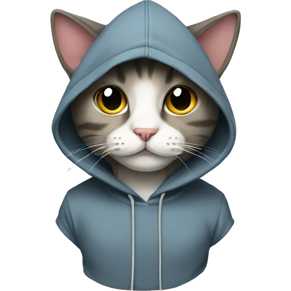 A cat with a hoodie  emoji
