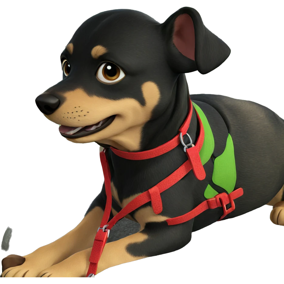 dog under the tree outdoors emoji