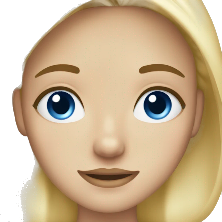 Pretty blonde with blue eyes and freckles emoji