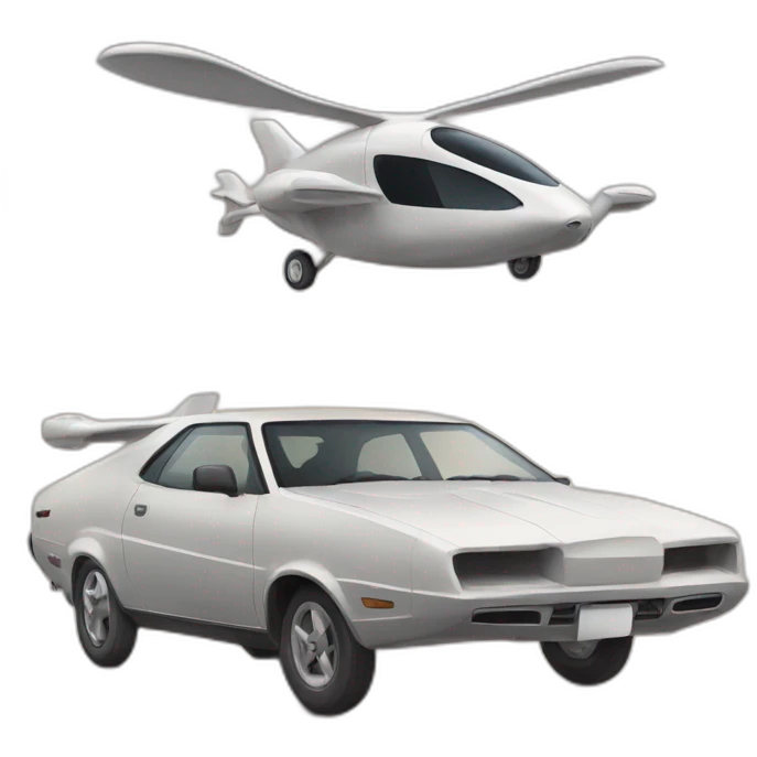 flying car with human legs emoji