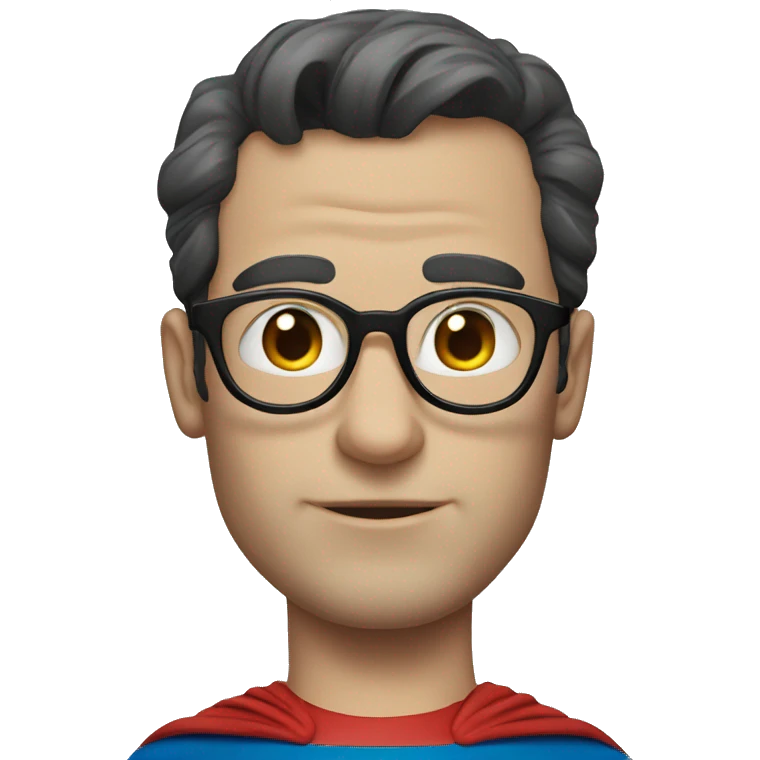  pale superman with glasses emoji