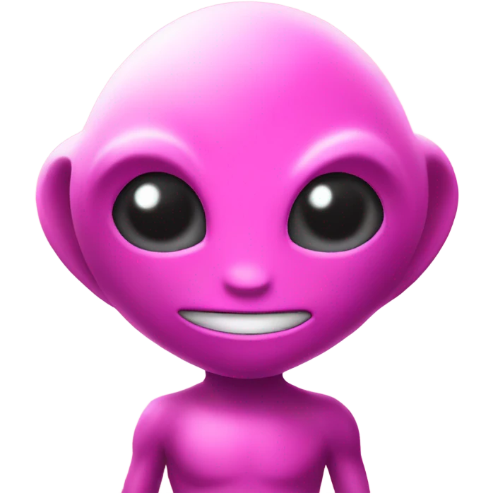 Pink alien with sparkles emoji