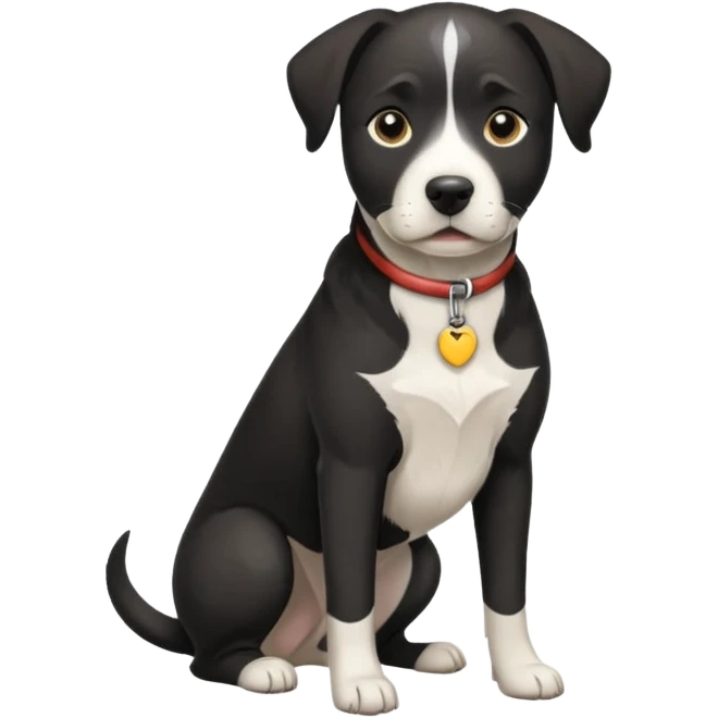 Black and white pit lab mix emoji