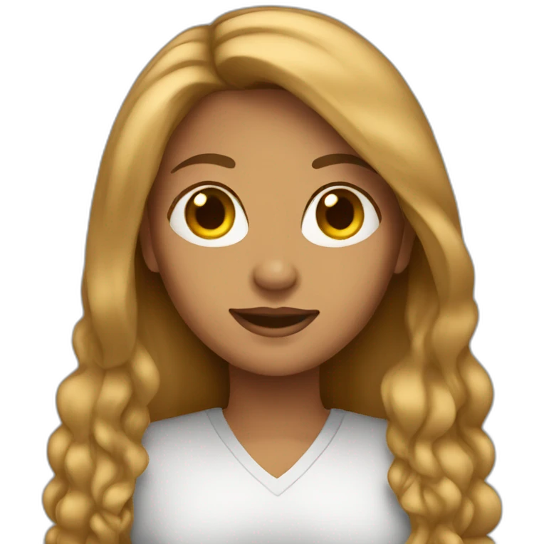 woman tan skin long hair on laptop emoji