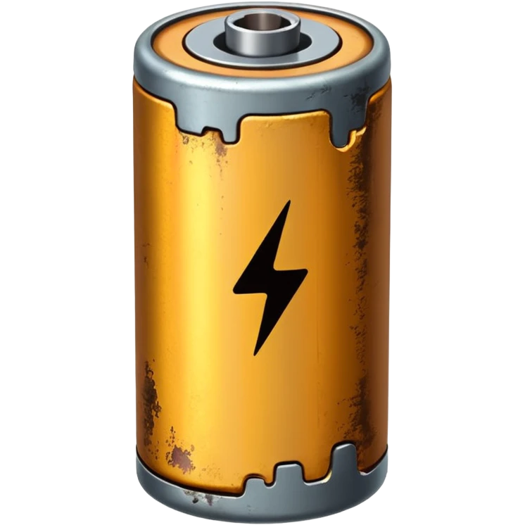 realistic small battery emoji