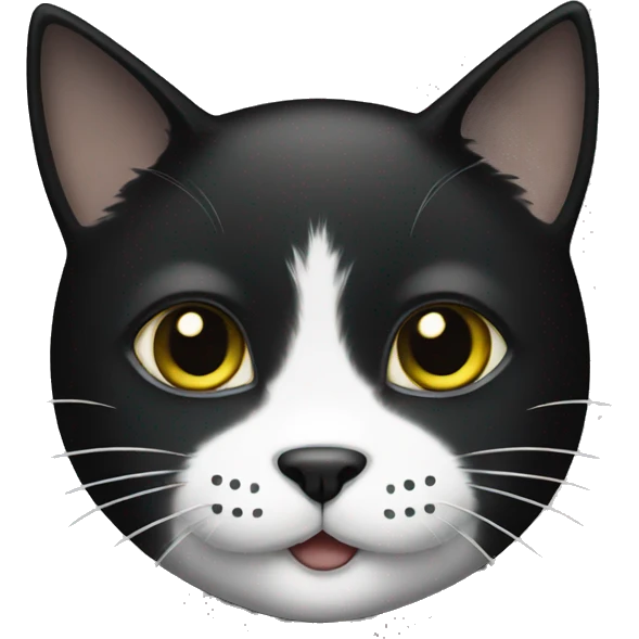 Black cat with white dots emoji
