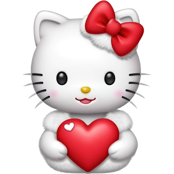 hello kitty with heart emoji