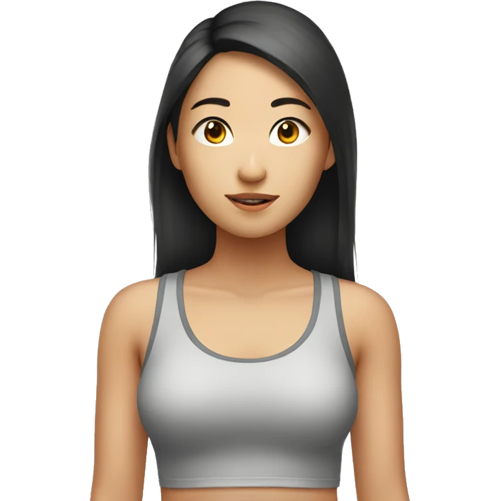 asian girl with tanktop emoji