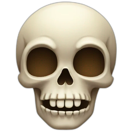 A skull that’s winking emoji