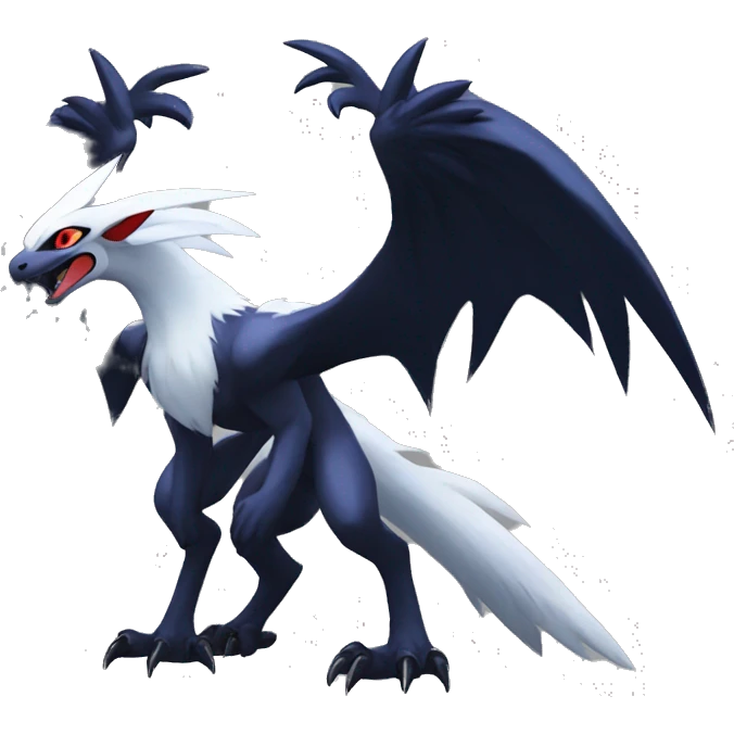 Edgy Cool Nargacuga-Litten-Absol-Pokémon Full Body emoji