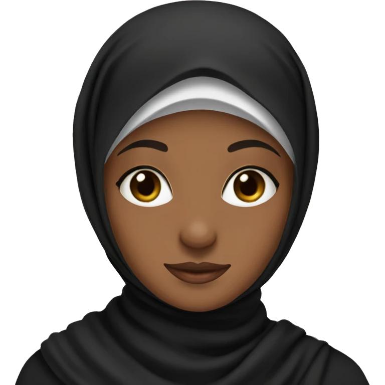 Muslim girl wearing black hijab emoji