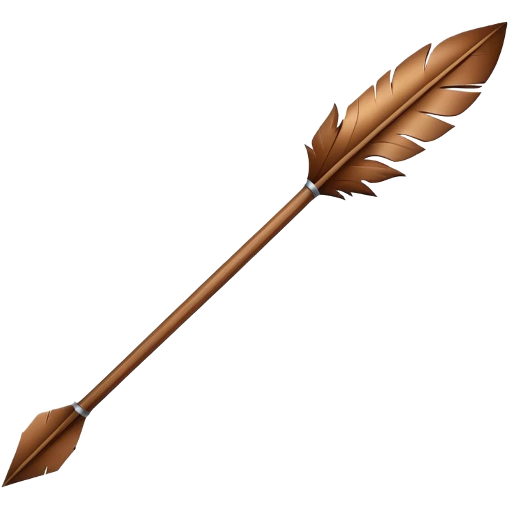 a wooden arrow with feathers emoji