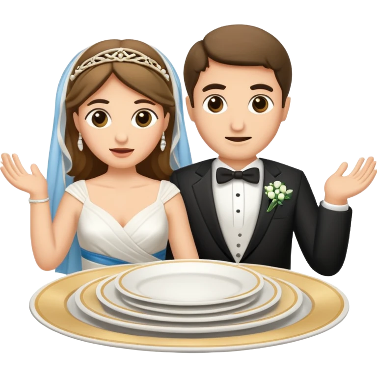 greek wedding breaking plates emoji