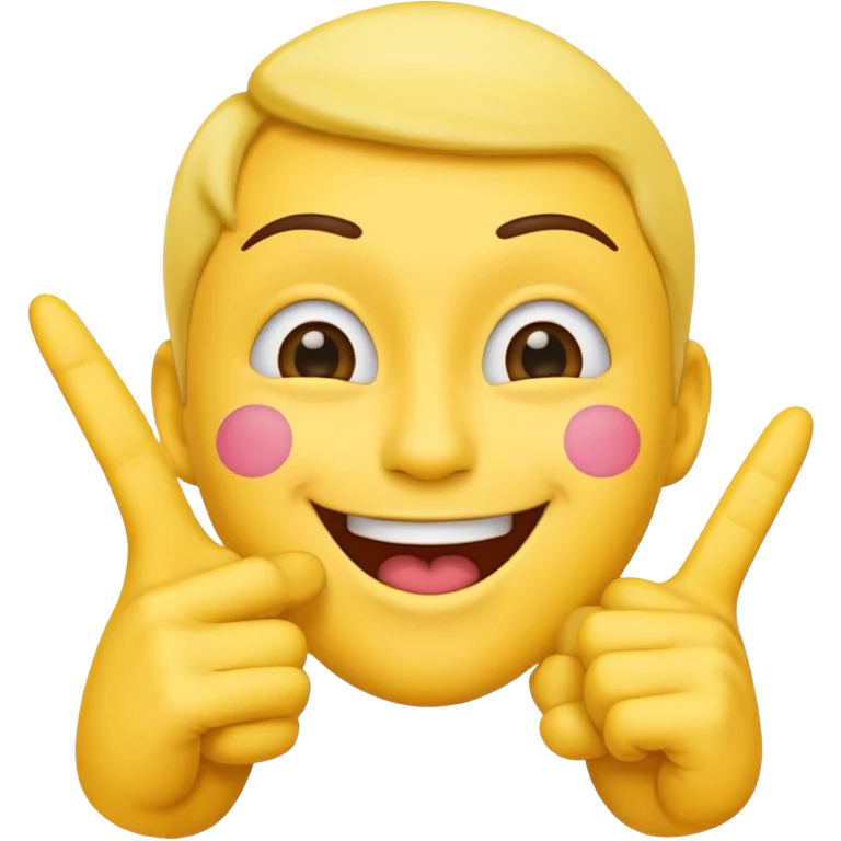 Classic emoji holding two fingers he just kissed into the air emoji