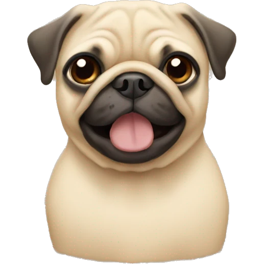beige pug emoji