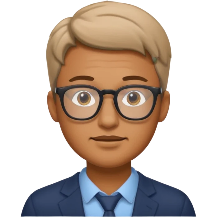 male model wearing glasses emoji