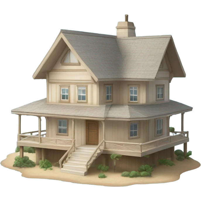 House on the beach  emoji