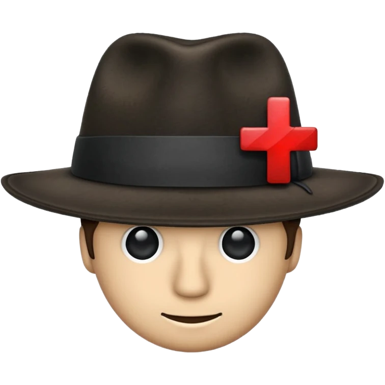a fedora with a red cancel sign over it emoji