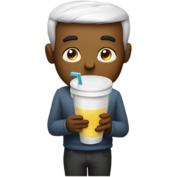 Confused with drink emoji