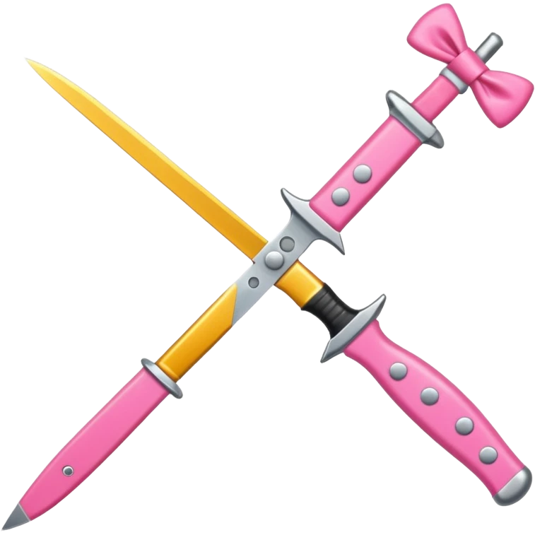 Pink bow knife emoji