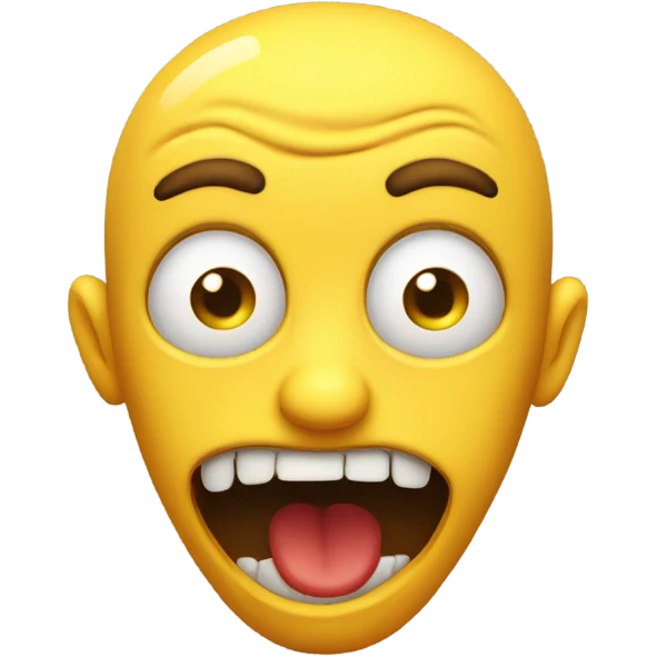 Scared yellow emoji teeth showing emoji