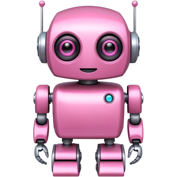 Cute pink robot  emoji