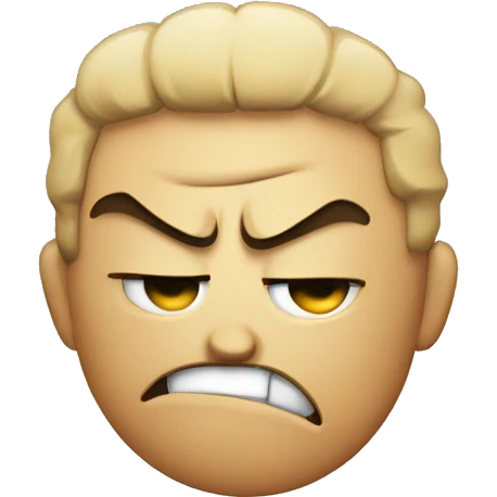 Angry sleepy face with a balled up fist emoji