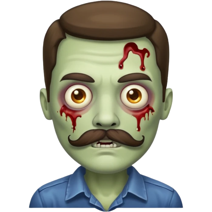 a zombie with a mustache  emoji
