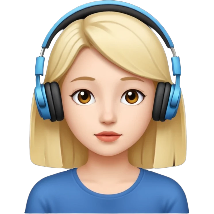 girl listening to music emoji