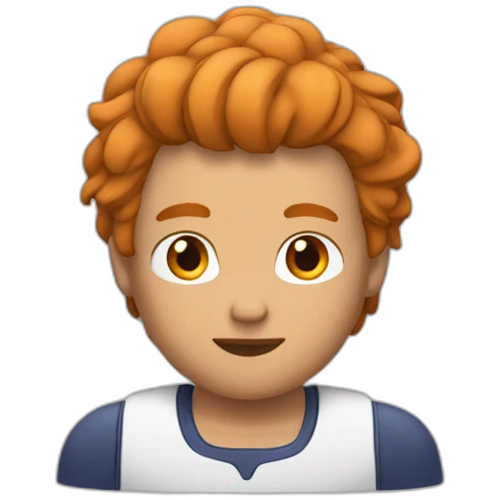 à men have muscles blanc avec les cheveux roux emoji