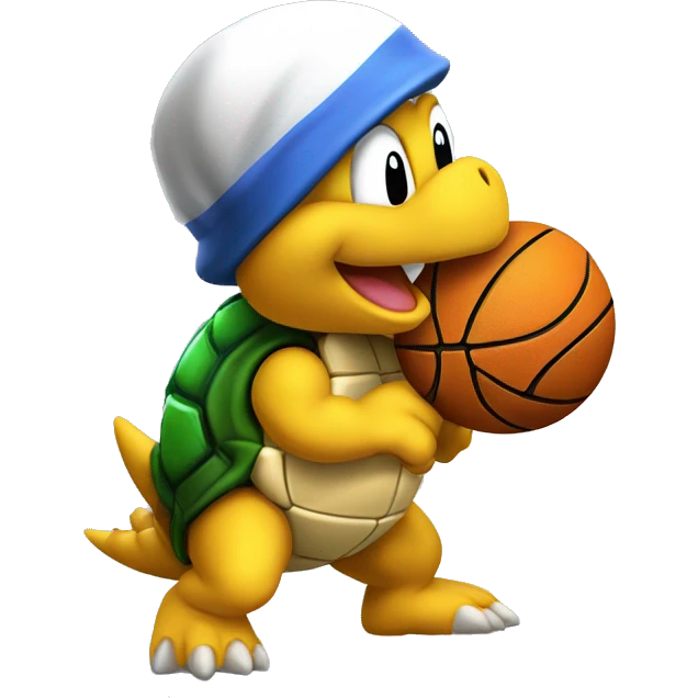 Koopa Troopa playing basketball emoji