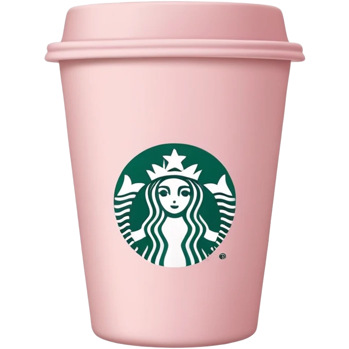 Powder pink Starbucks cup emoji