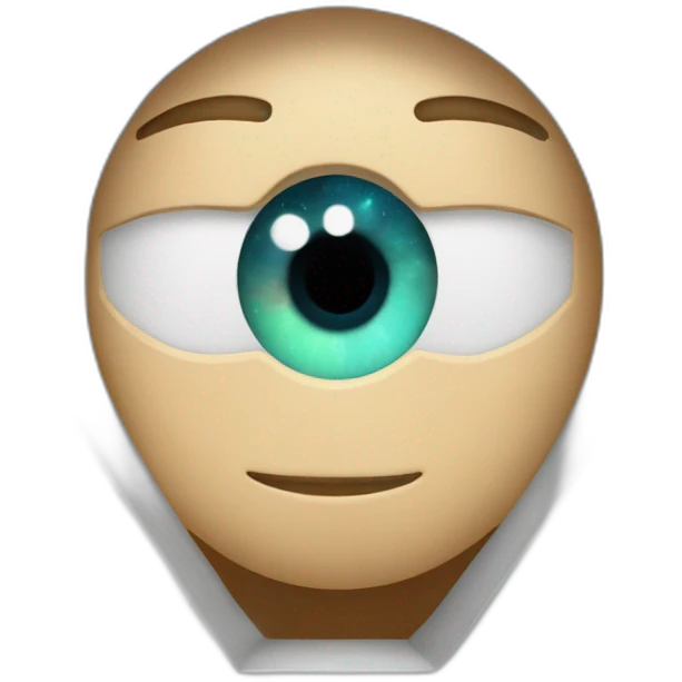 Looking into a portal of the future emoji