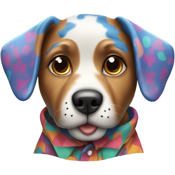 dog wearing shirt emoji