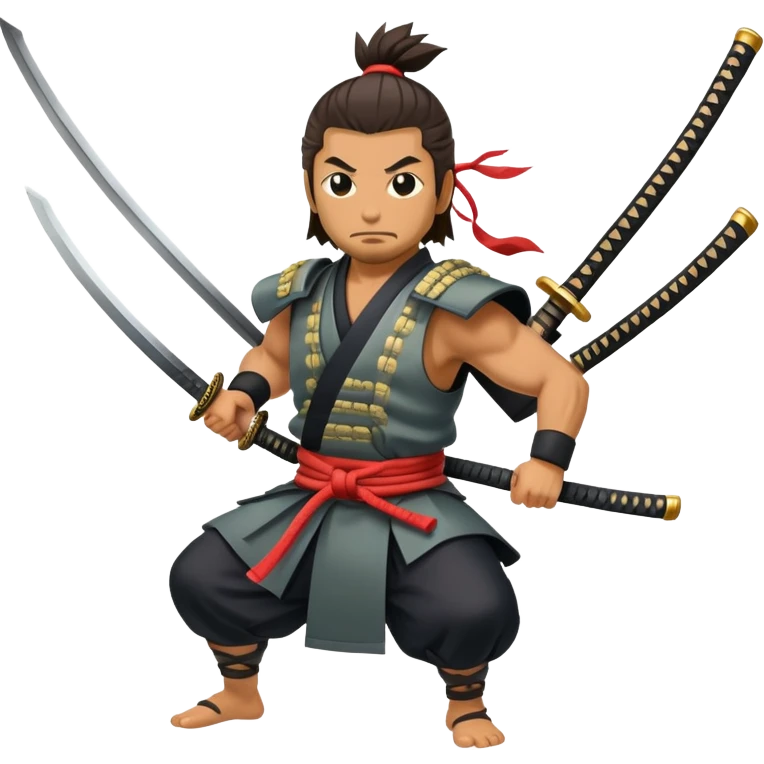 japanese samurai swinging two swords emoji