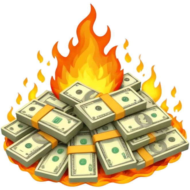 money on fire emoji