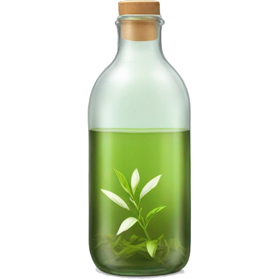 glass bottle with white tea emoji