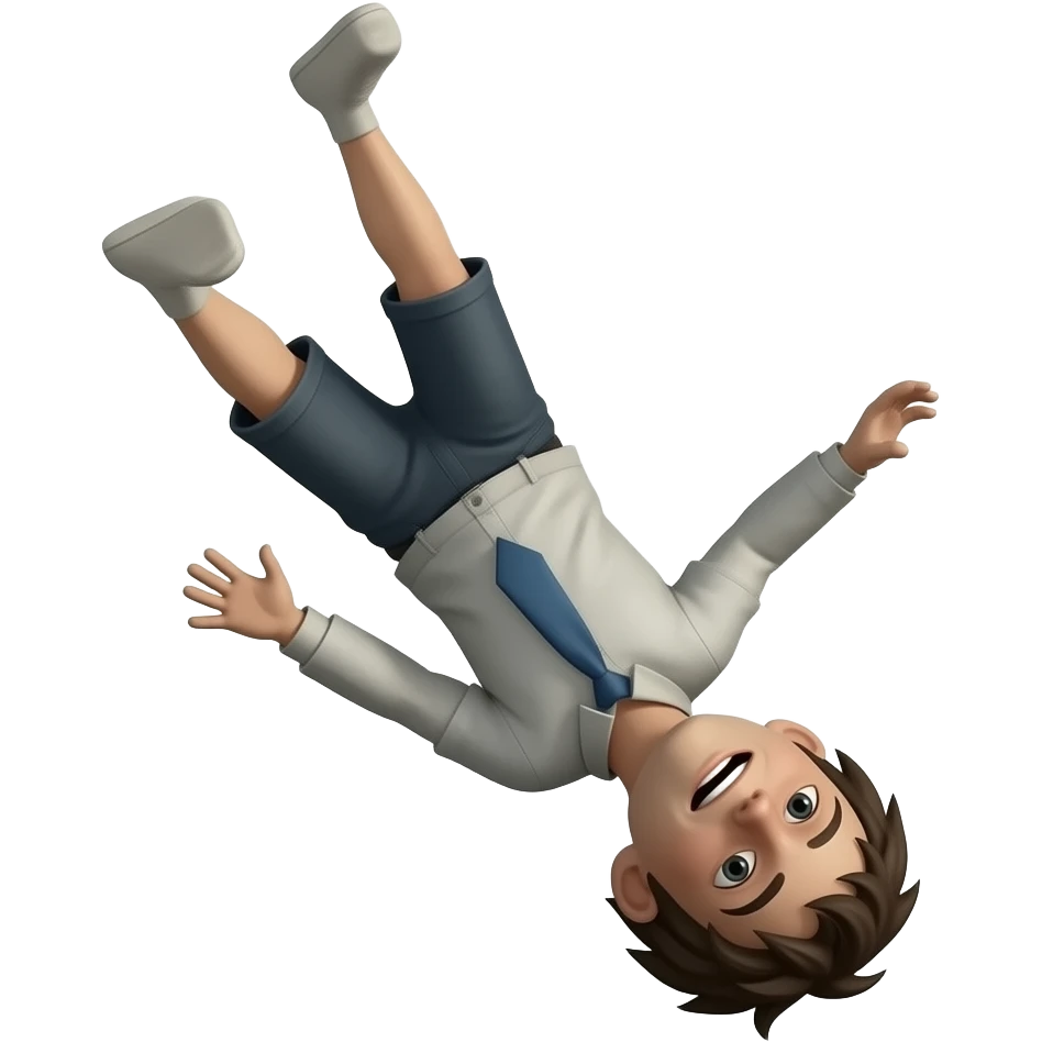 I dead person falling emoji