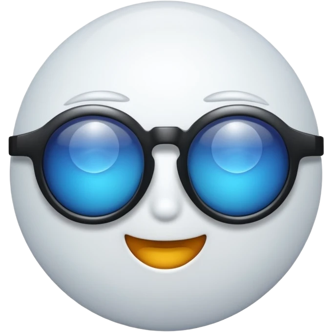 Una luna con lentes emoji