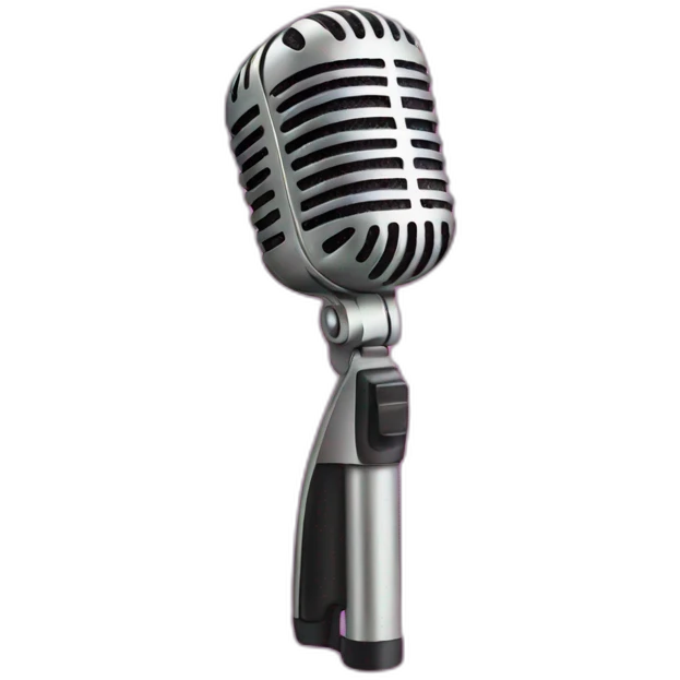 Pink cute microphone emoji