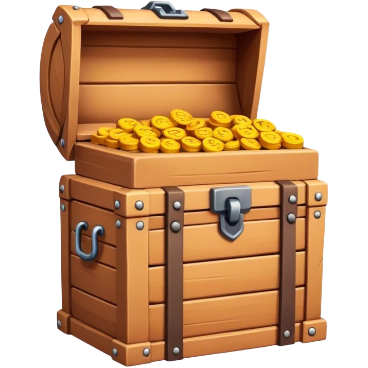 modern chest, clay material, casual game, mobile game emoji