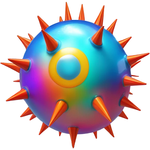 a "new" emoji like a spikey bubble in a circulator advertisement run the 90s emoji