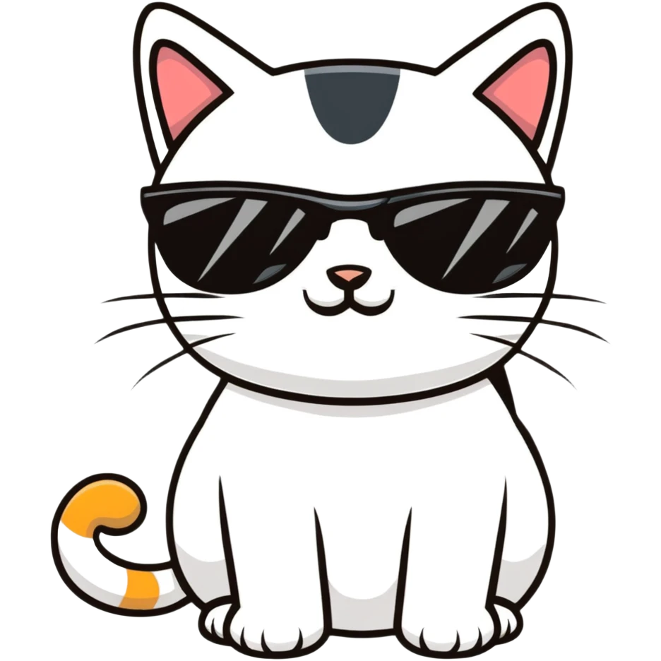 Cat with sunglasses emoji