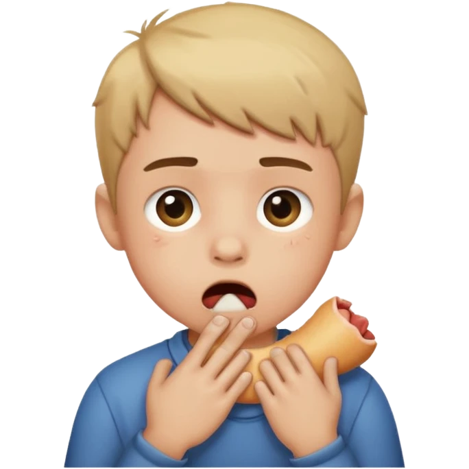 cute boy choking emoji