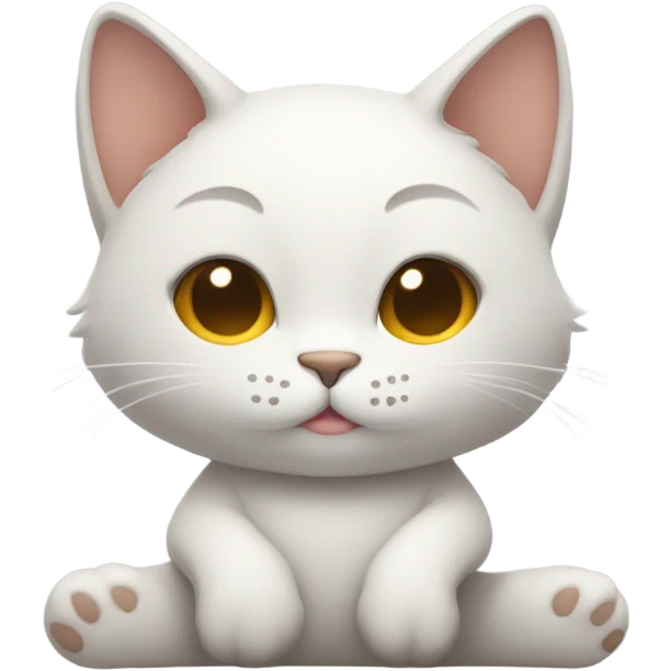 cat in a meditative pose emoji